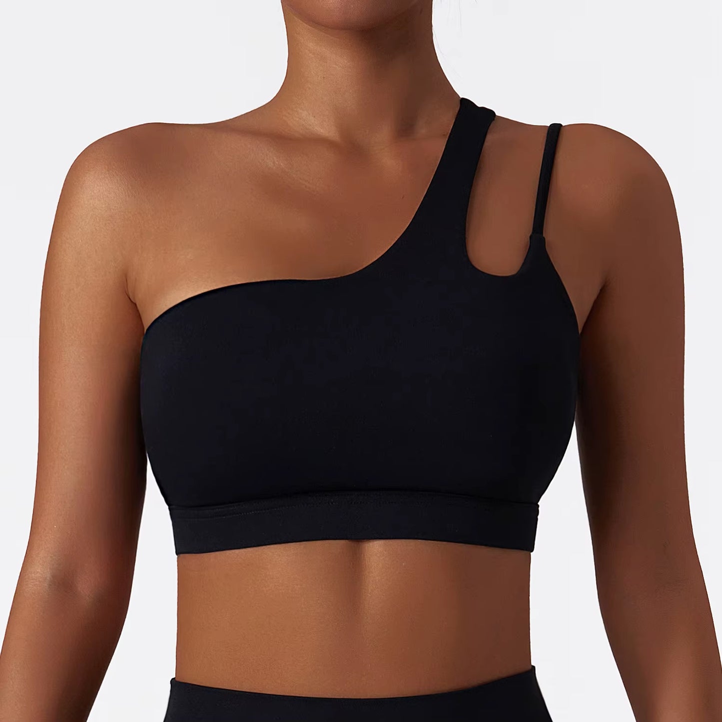 Breathable Cloud Quick-Drying Tight Yoga Dress Pocket Leggings Shorts Diagonal Shoulder Sports Bra Women'S Sets Women'S Clothing