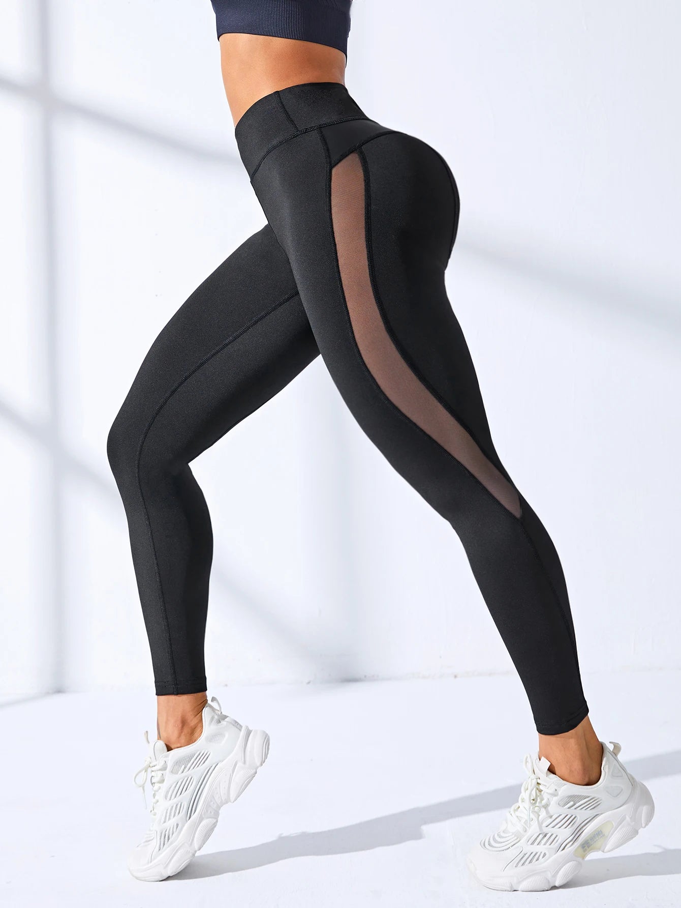 High Waist Quick Dry Leggings With Elastic Waistband