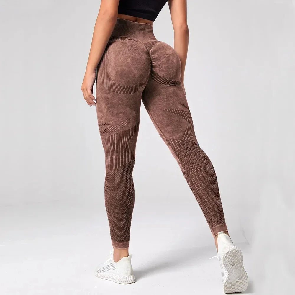 High Waist Bubble Butt Scrunch Push Up Fitness Leggings