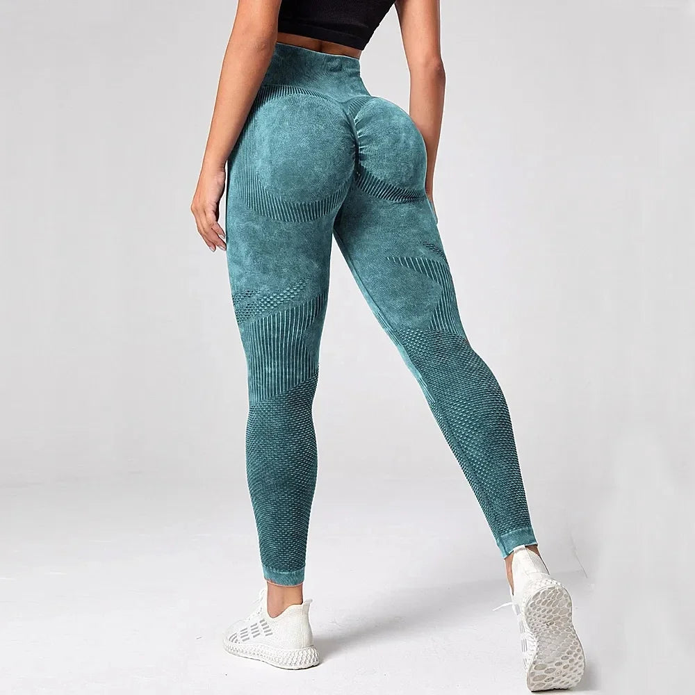 High Waist Bubble Butt Scrunch Push Up Fitness Leggings