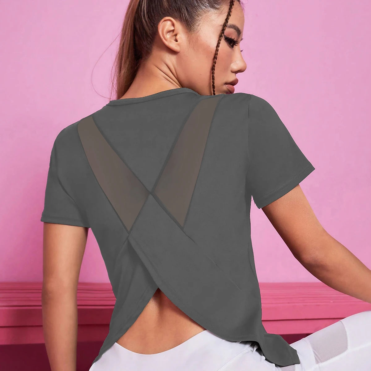 Women Seamless Yoga T-Shirt