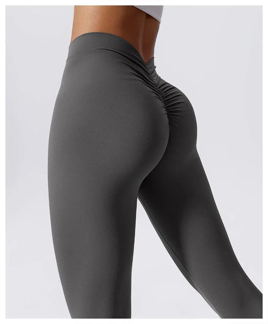 Deep V-Shaped Back Peach Shaped Leggings