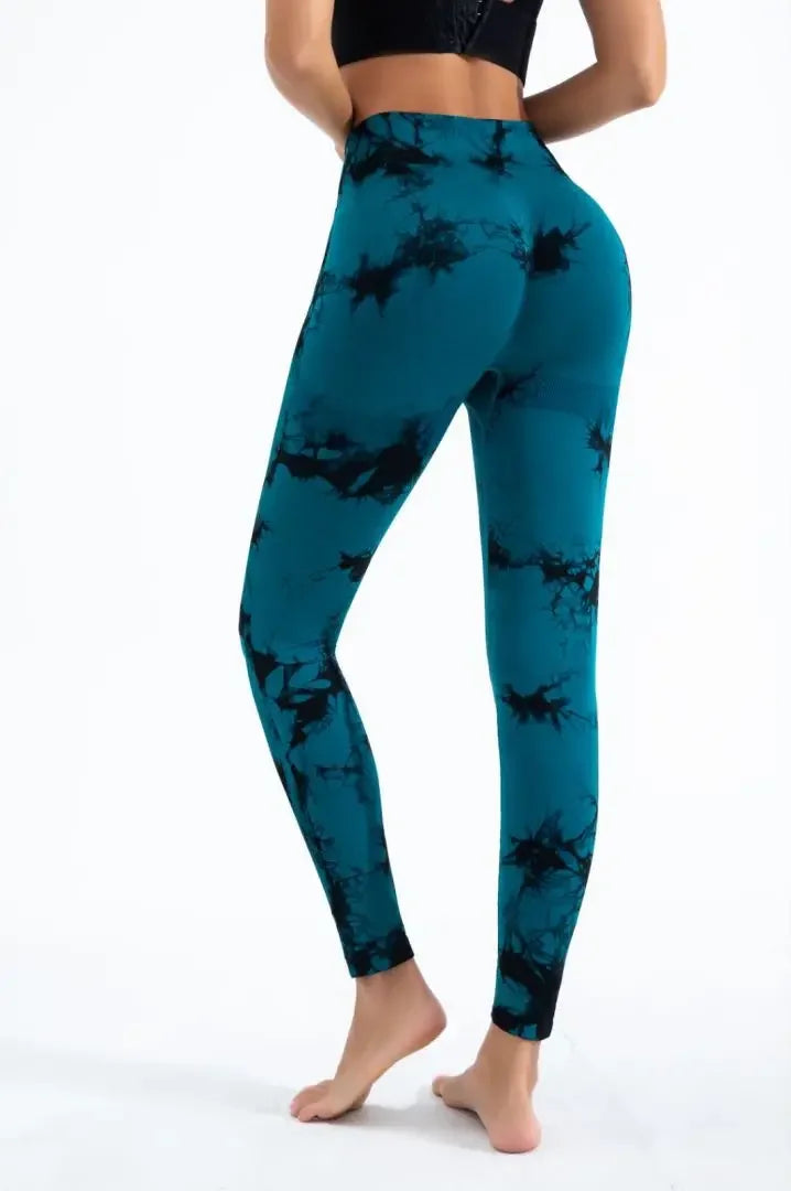 Tiedye Seamless Push Up Booty Leggings