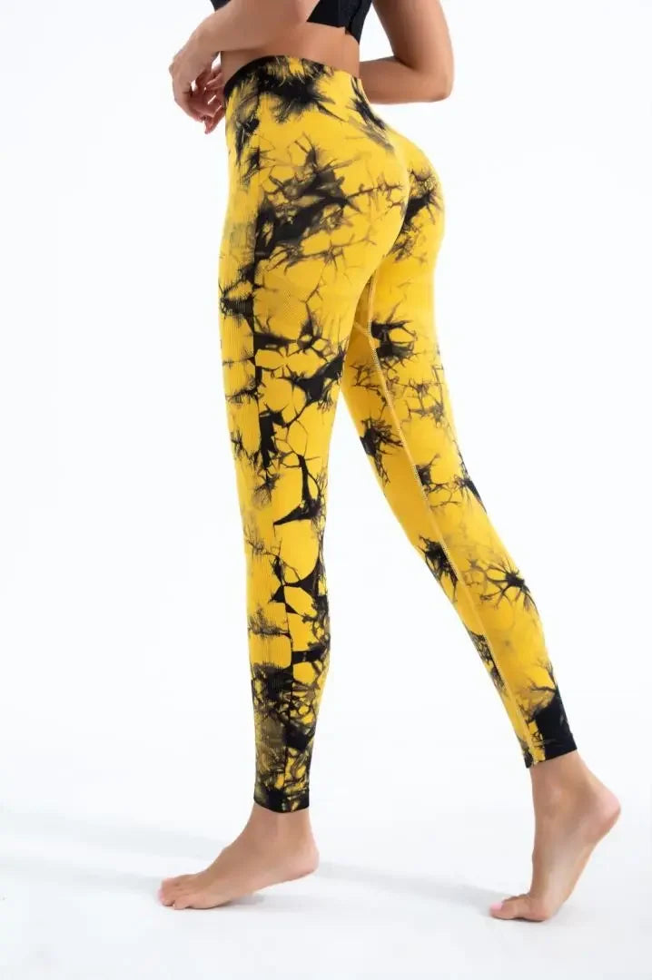 Tiedye Seamless Push Up Booty Leggings