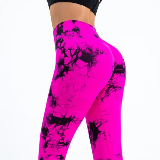 Tiedye Seamless Push Up Booty Leggings