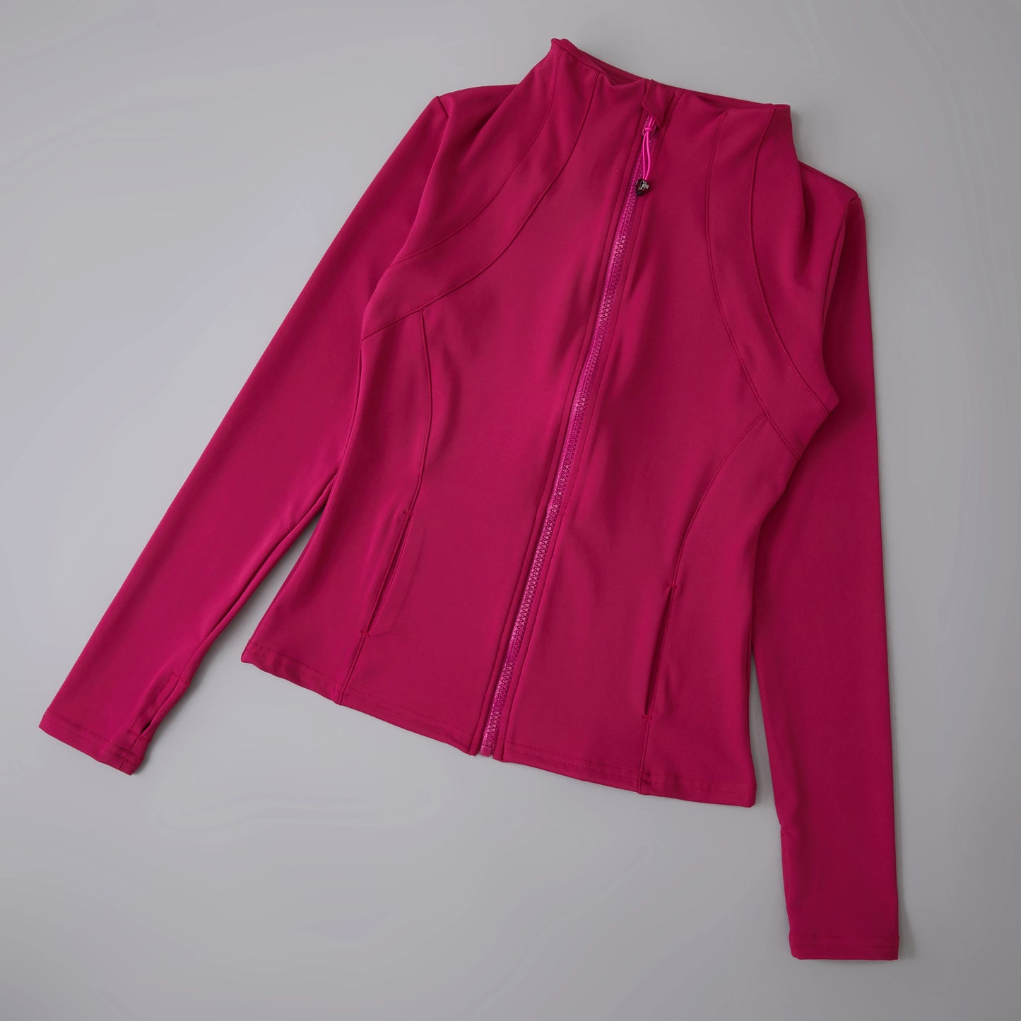 High Elastic Yoga Jacket - Long Sleeve, Stand-Up Collar