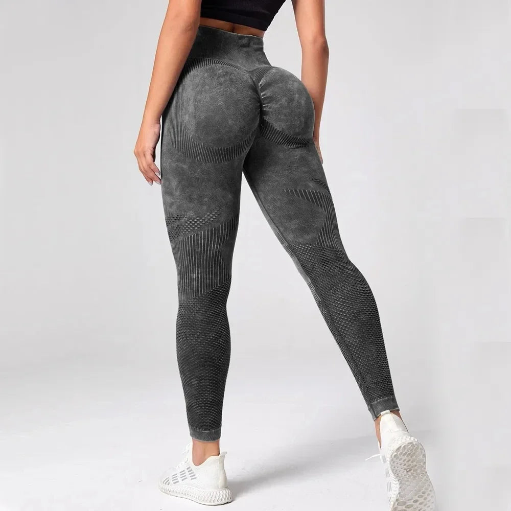 High Waist Bubble Butt Scrunch Push Up Fitness Leggings