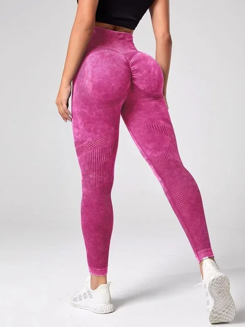 High Waist Bubble Butt Scrunch Push Up Fitness Leggings