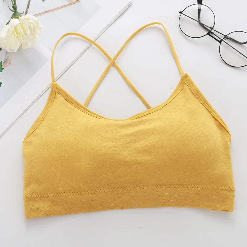 Cross Strap Push-Up Sports Bra - Breathable Yoga Bra