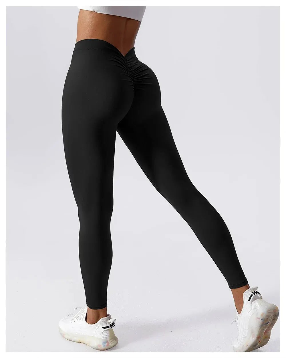 Deep V-Shaped Back Peach Shaped Leggings