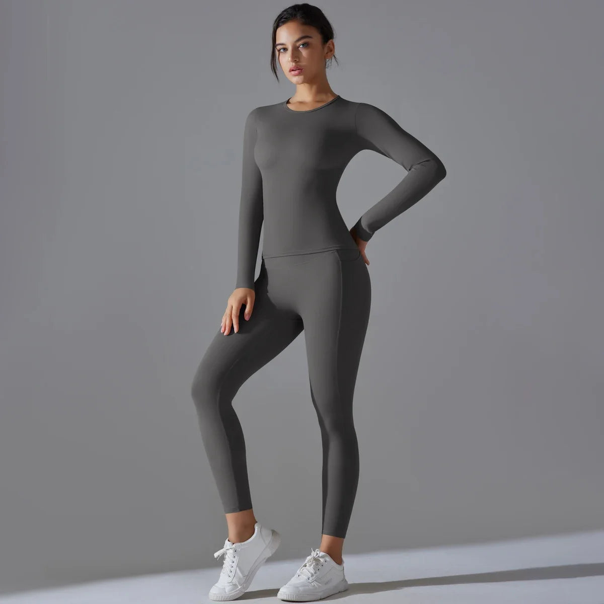 Long Sleeve Breathable Fitted Gymset