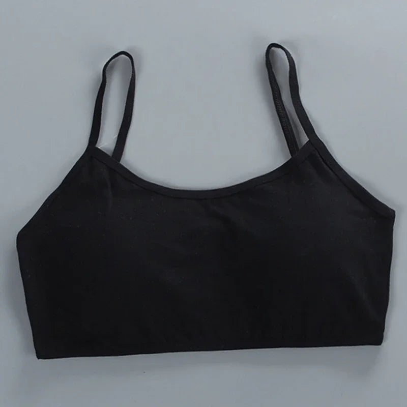 Cotton Sports Bra - Wireless, Double Layer, Breathable Sponge Pads