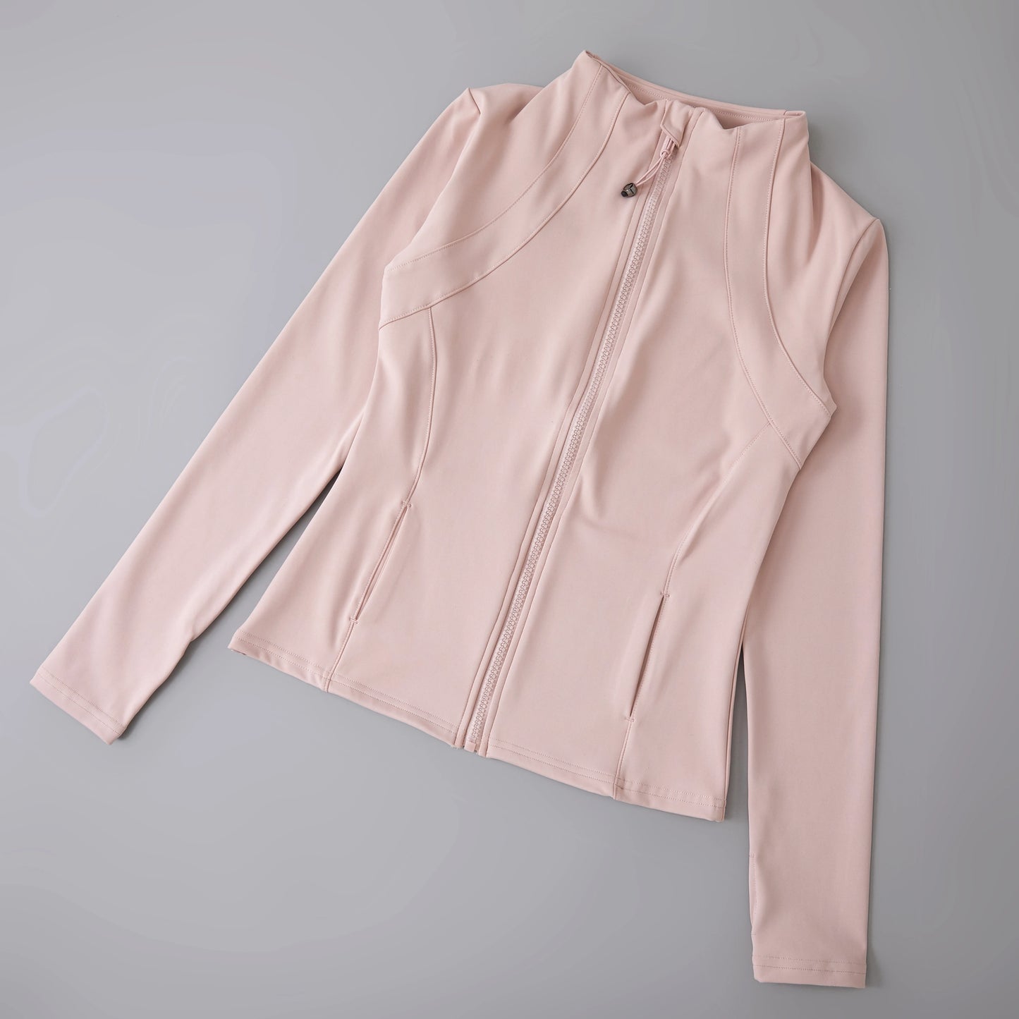 High Elastic Yoga Jacket - Long Sleeve, Stand-Up Collar